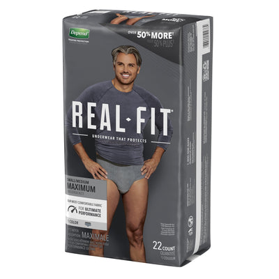 Depend® Real Fit® Maximum Absorbent Underwear, Small / Medium, 22 per Package, 1 Pack of 22 () - Img 2