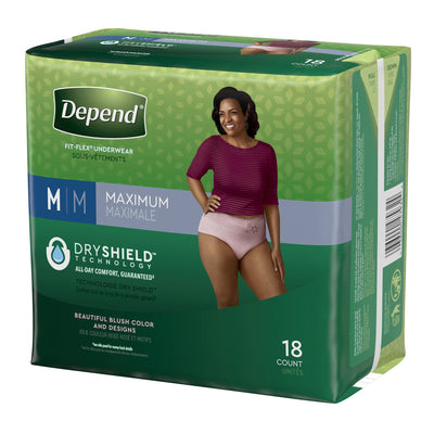 Depend® FIT-FLEX® Womens Absorbent Underwear, Medium, Tan, 1 Pack of 18 () - Img 2